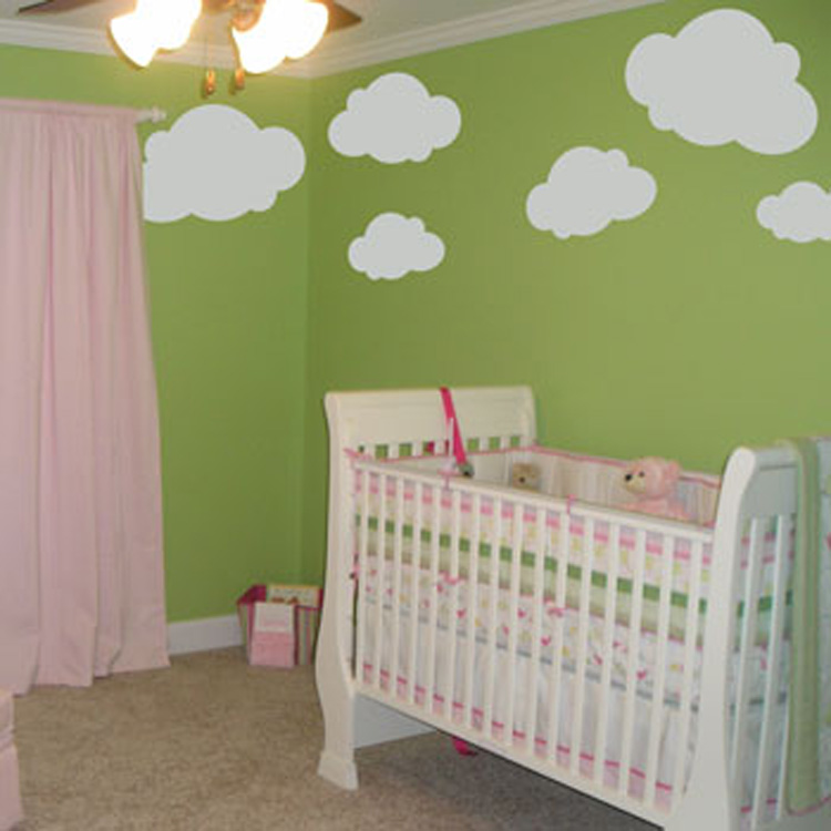 Big Fluffy Clouds Set Of 6 Wall Decal Sticker Graphic