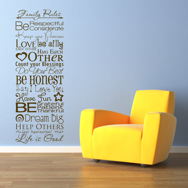 Family Rules  Quote  Sayings  Wall Decals Stickers Graphics