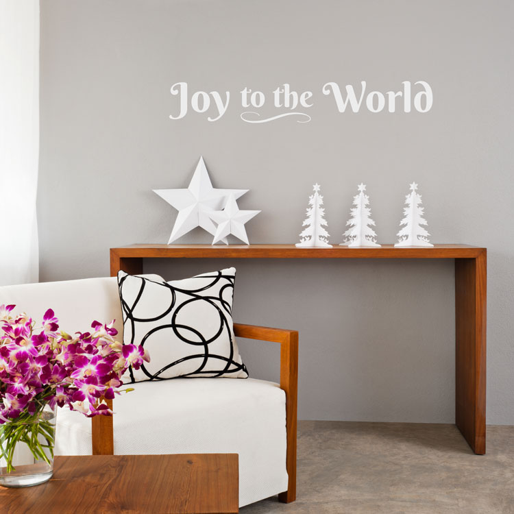 DXLING Joy to The World Wall Stickers Quotes Christmas Nativity Scene Vinyl Decal Holiday Decor LC015 Black 