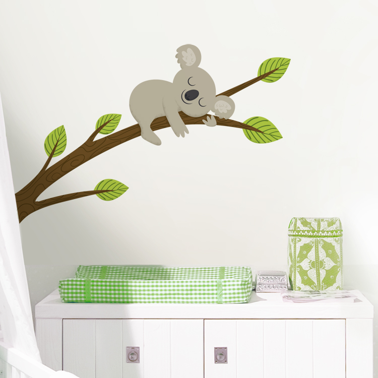 Koala Branch Australia OZ Animal Wall Stickers Kids Decal Nursery Decor Gift Art