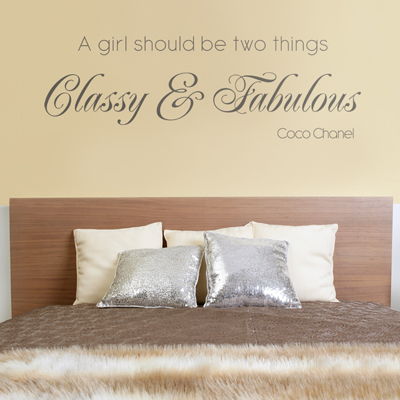 Classy & Fabulous - Quote - Wall Decals Stickers Graphics