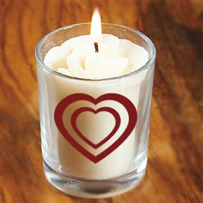 Wedding Decals - Votive Candle Hearts Wall Decal Sticker Graphic