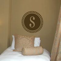 Vintage Circle Monogram - Personalized Wall Decals