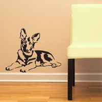 German Shepherd Dog - GSD - Vinyl Wall Decal 