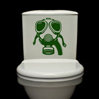 Gas Mask - Toilet Decals - Wall Decals