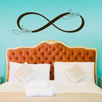 Infinity Symbol Monogram - Personalized Custom Wall Decals