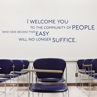 Easy Will No Longer Suffice - Motivational Quote - Wall Decals