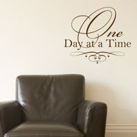 One Day at a Time - Quote - Words Wall Decals