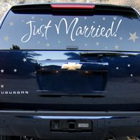 Just Married - Newlyweds - Car Decals - Wall Decals