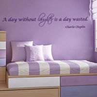 A Day Without Laughter - Quote - Wall Decals