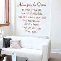 Advice from the Ocean - Quote - Inspirational Wall Decals