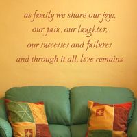 As Family We Share... - Quote - Wall Decals