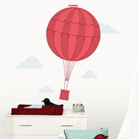 Whimsical Hot Air Balloon & Clouds - Printed Wall Decals