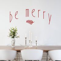 Be Merry - Holidays - Christmas - Winter - Wall Decals