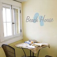 Beach House with Flipflops or Shells - Wall Decals
