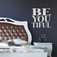 BeYouTiful - Be You - Inspirational Quote - Wall Decals - Words 