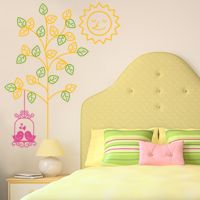 Love Birds Swinging on a Tree - Wall Decals