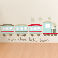Choo Choo Little Train - Quote - Printed Wall Decals 