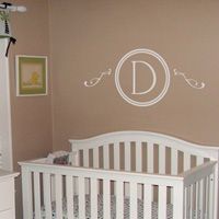 Pretty Monogram with Scrolls - Wall Decals