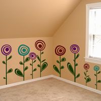Cute Circle Flowers - Set of 14 - Wall Decals