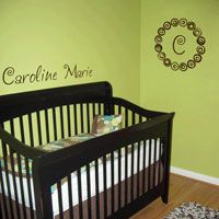 Funky Modern Circles - Personalized Monogram and Names - Wall Decals