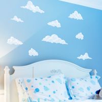 Peaceful Clouds in the Sky - Set of 12 - Printed Wall Decals