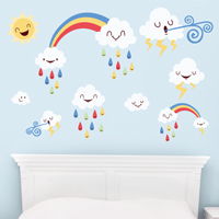 Super Cute Weather Fun Time - Printed Wall Decals