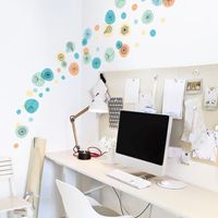 Dandelions & Flowers with Bubbles - Printed Wall Decals