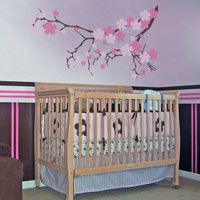 Flowering Cherry Blossom Branch - Wall Decals