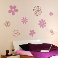 Fun Flowers - Set of 16 - Wall Decals