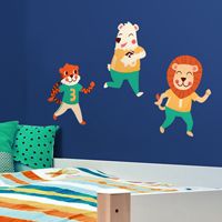 Fun & Playful Football Animals - Printed Wall Decals 