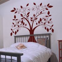 Giant Tree with Falling Leaves - Wall Decals