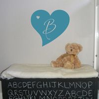 Heart Monogram- Personalized Wall Decal