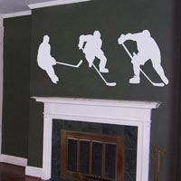 Hockey Players - Series of 3 - Wall Decals