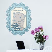 I Love Monsters - Frame - Printed Wall Decals