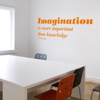 Imagination is more important than Knowledge - Quotes - Wall Decals