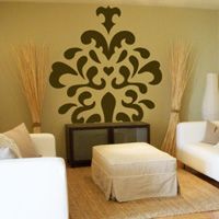 Large Damask Mural - Wall Decals