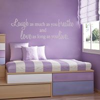 Laugh as much as you breathe - Quotes - Wall Decals