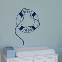 Life Preserver - Personalized Monogram - Wall Decals