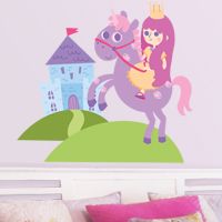 Little Princess, Castle & Unicorn - Printed Wall Decals