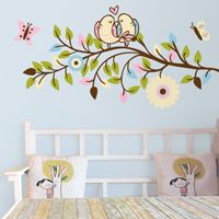 Love Birds on a Branch - Printed Wall Decals