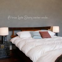 A true Love Story never ends - wall words - wall decals