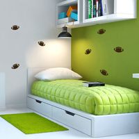 Mini Footballs - Set of 10 - Wall Decals