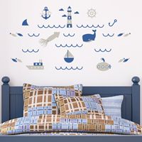 Mini Out To Sea Set - Printed Wall Decals