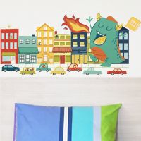 Friendly Monster in the City - Printed Wall Decals