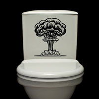 Mushroom Cloud - Toilet Decals - Wall Decals