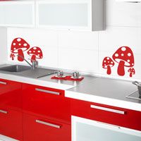 Mushrooms - Set of 10 - Wall Decals