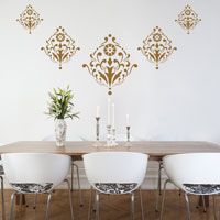 Ornate Swirls - Victorian Flourishes - Set of Five - Wall Decals