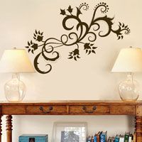 Paisley Swirls and Flowers - Vinyl Wall Decals