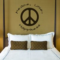 Peace Love Happiness - Quotes - Wall Decals